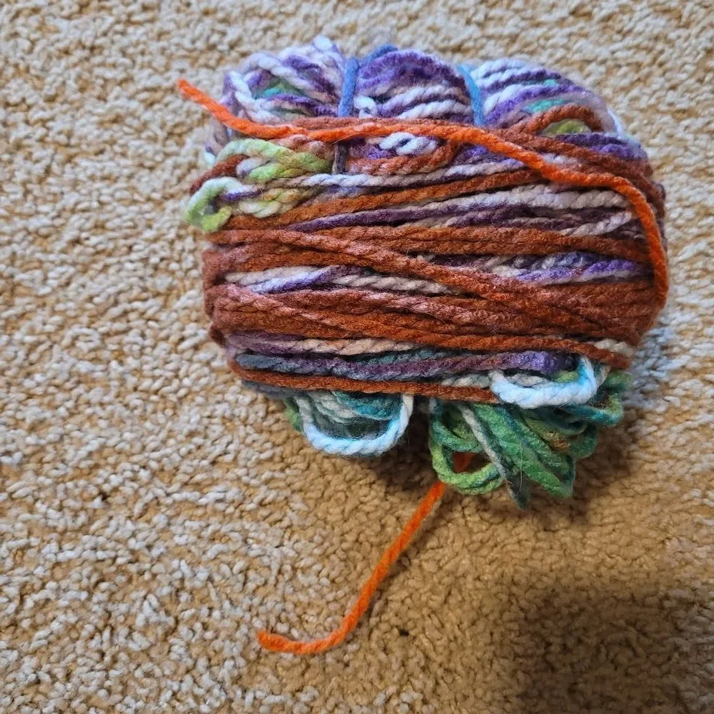 Yarn ball as seen various in color mixed colorful approximate measurement